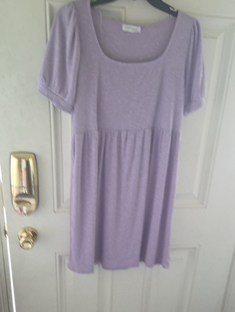 First Love Lilac Scoop Neck Short Sleeve Dress